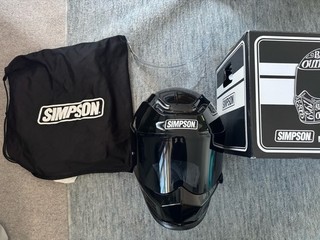 SIMPSON SPEED GLOSS BLACK MOTORCYCLE FULL FACE ECE 22 06 HELMET SIZE LARGE L