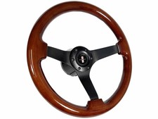 1967-1968 Camaro Ss Rs 14 Mahogany Wood Steering Wheel Kit Black Spokes
