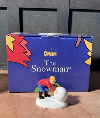 Vintage 2001 Coalport Schneemann Porzellan Figur ''Building The Snowman''