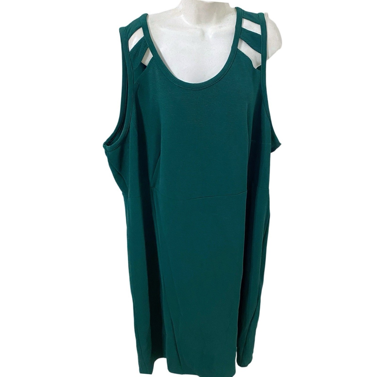 Lane Bryant Womens Plus 28W Green Dress Sleeveless Knee Length NWT | eBay