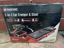 Parkside 2-in-1 Car Creeper & Stool Foldable Mechanic Garage Seat BNIB
