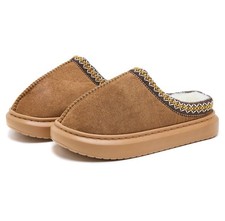Unisex brown platform slippers, size 40 41