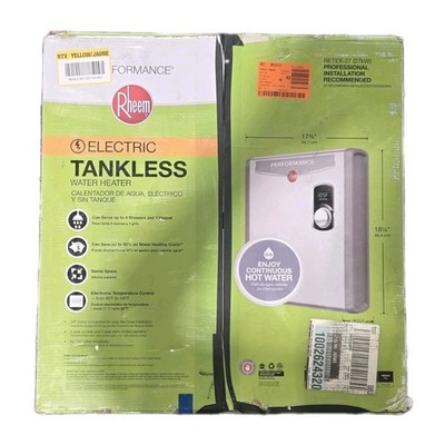 Rheem Performance 27 kw Tankless Electric Water Heater Parts Only As Is 