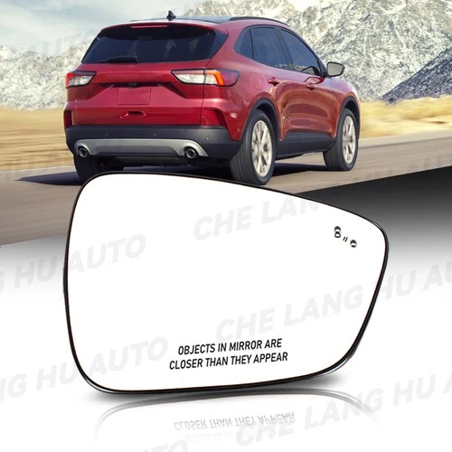 Right Side For Ford Escape 2020-2023 Heated Mirror Glass with plate Blind Spot