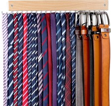 Belt and Tie Organizer for Closet, Tie and Belt Ra Wall Mounted Stora