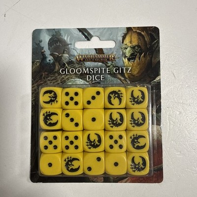 Warhammer AoS Gloomspite Gitz Dice Set New  Die 20x16mm Gaming Game- MOC