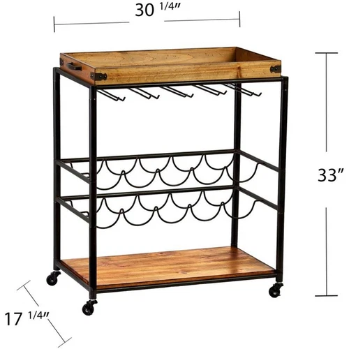 SEI Furniture Mayson Bar Cart - Thumbnail 5