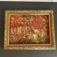 LL Vintage Michel Rostand Original Oil Signed 20th Century 15 X 20cm