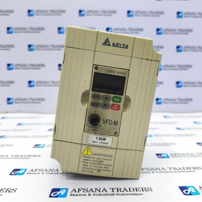 DELTA VFD015M43B VARIABLE FREQUNECY DRIVE 2HP 3 PHASE VFD-M 1.5KW 460V