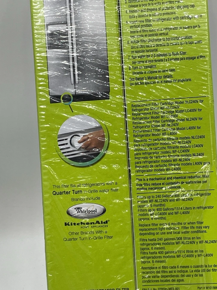 Paquete de 2 filtros de hielo y agua para refrigerador PUR Foto 2 de 2