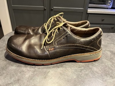 Merrell Realm DARK EARTH Brown Leather Shoes Men's 14 Comfort Oxford J42145