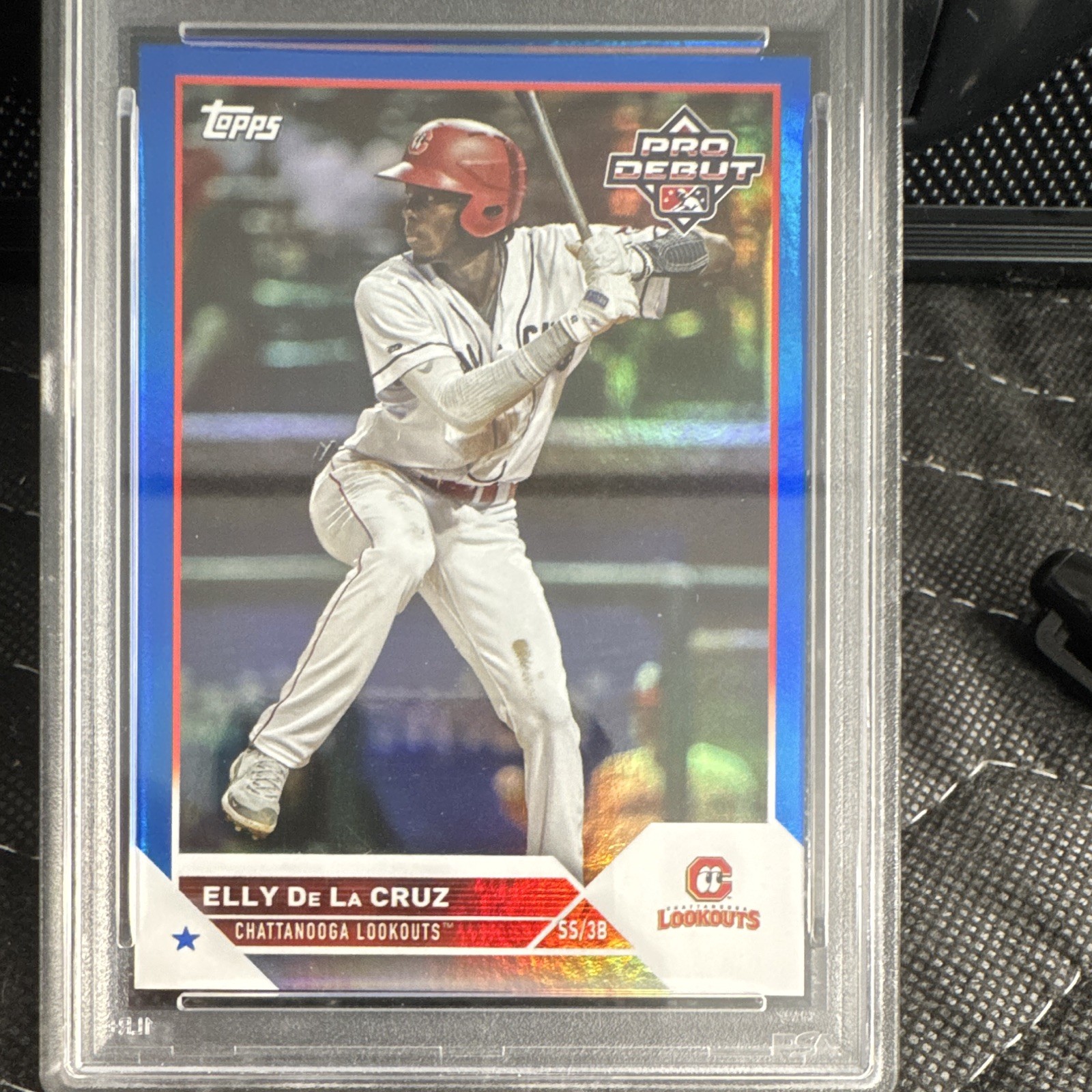 Topps 2023 Pro Debut Elly De La Cruz Blue Foil PD-170 071/150 PSA 10 view 2