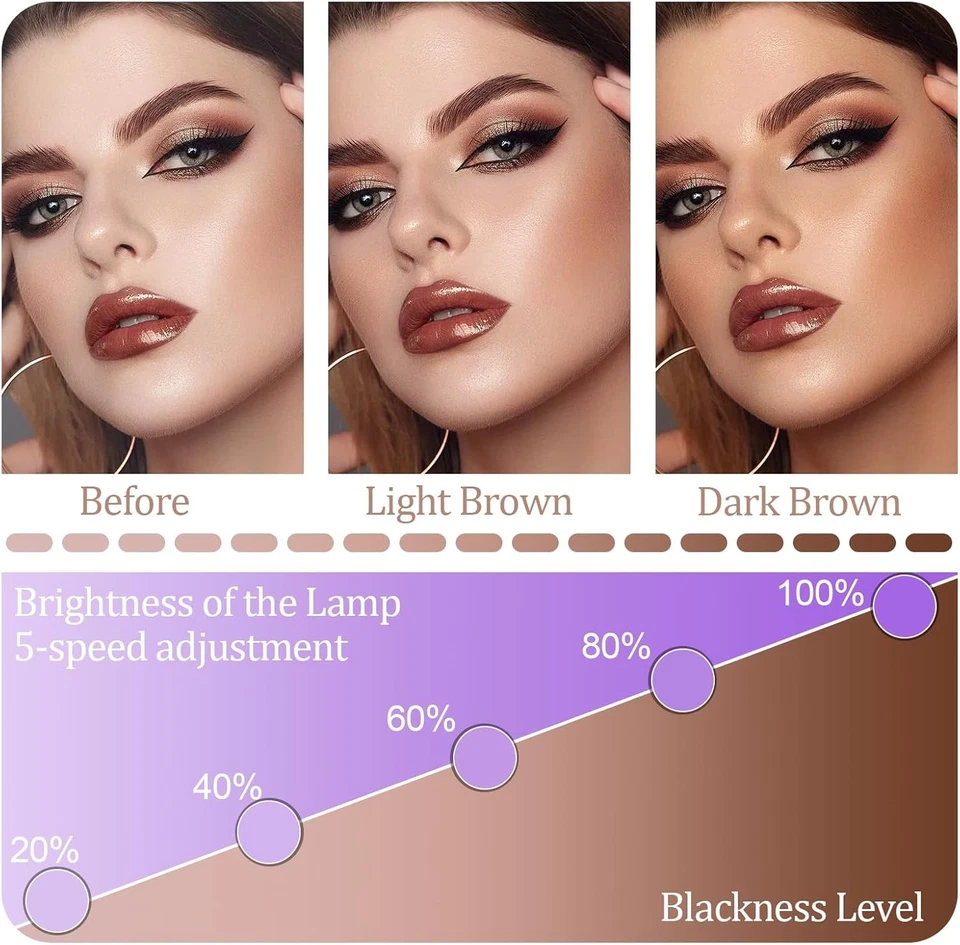 Lampada Abbronzante UV Regolabile Professionale 50W Timer LED Blu Solarium SPA Foto 4 de 4