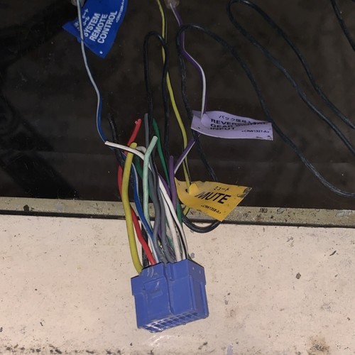 Car Audio Wire Harness Blue Connector Labeled Wires CRW1327-A