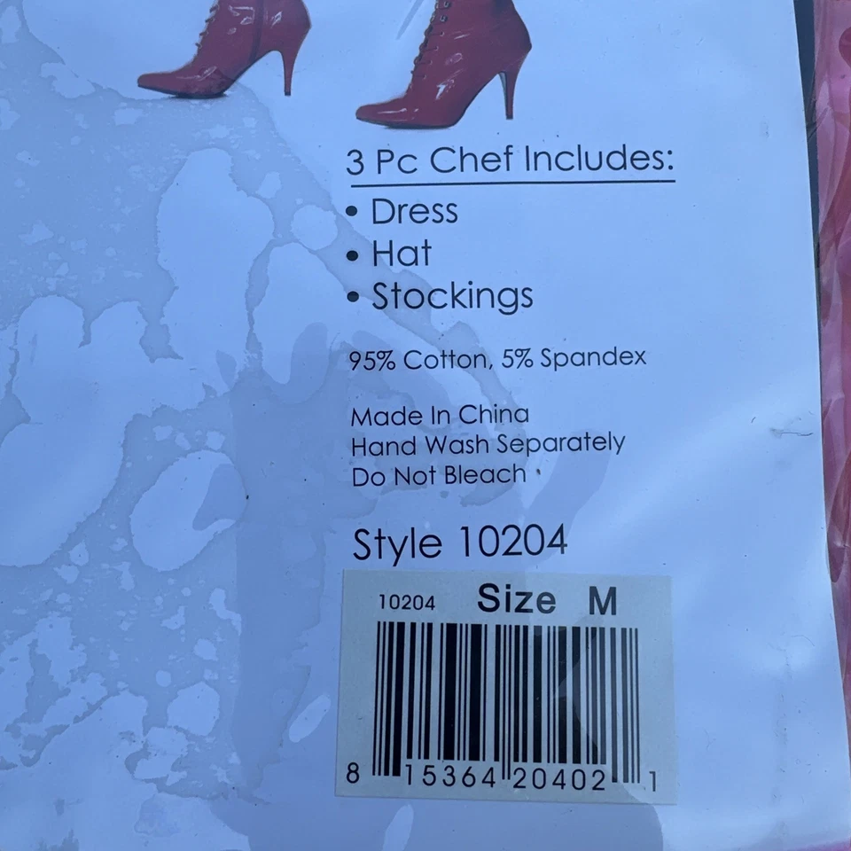 Sexy Disfraz Burlesco Pin-up de Chef Sizzle Hasta la Medianoche Sizzle Talla M Foto 2 de 4