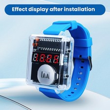 DIY Electronic Kit Red LED Digital Display Watch DIY Soldering Project Practice