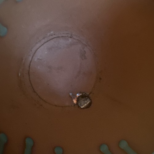 Turquoise And Copper Drip Glaze Terra Cotta Pottery Planter With Tray Drain Hole - Picture 9 of 11