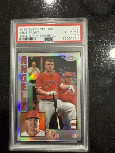 2019 Topps Chrome Mike Trout 1984 Topps Baseball PSA 10