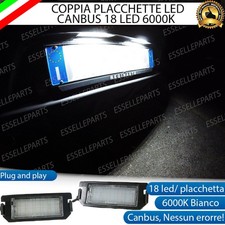 COPPIA PLACCHETTE A LED LUCI TARGA 18 LED HYUNDAI GENESIS 6000K BIANCO CANBUS