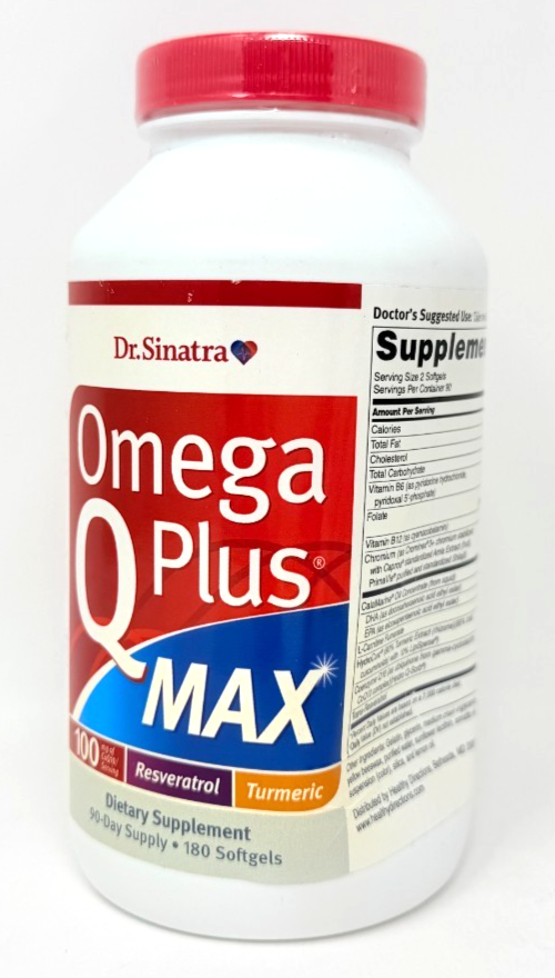 Dr. Sinatra Omega Q Plus Max Resveratrol With 100mg of Coq10 - 180