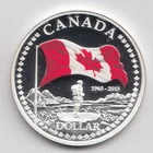 2015 Canada Proof Silver Dollar Canadian Flag 50th Anniversary Colour