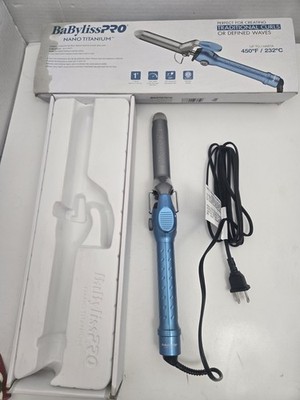 Babyliss Pro Nano Titanium 1'' Spring Curling Iron 450 Degrees Curls Waves