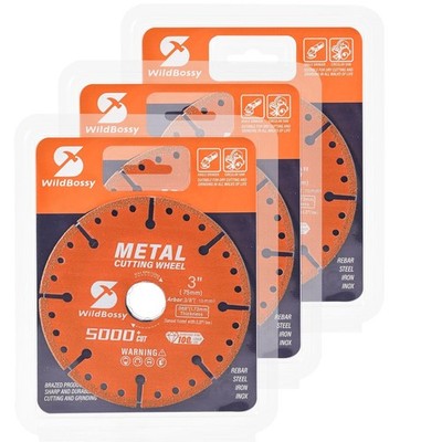 Diamond Cutting Wheel 3 Inch (3PCS) with 3/8'' Arbor Hole, Metal Cut Off Disc ...