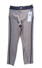 NWT Alo Yoga Airlift High Waist 7/8 Line Up Legging Taupe Black Women's L