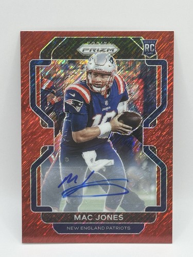 Mac Jones [Autograph Red Shimmer] #336 2021 Panini Prizm card