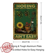 Funny Garden Sign Metal Decor 8x12" Humorous Gift