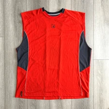 AND1 - Men's Vintage Y2K Sleeveless Basketball Jersey Tank - Orange - XXL