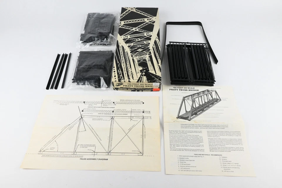 Kit HO - Valle Central - Puente de armadura Pratt de 150 pies Foto 2 de 4