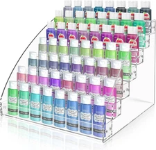 Vowcarol Clear Acrylic Paint Organizer: 7-Tier Miniature Paint Holder