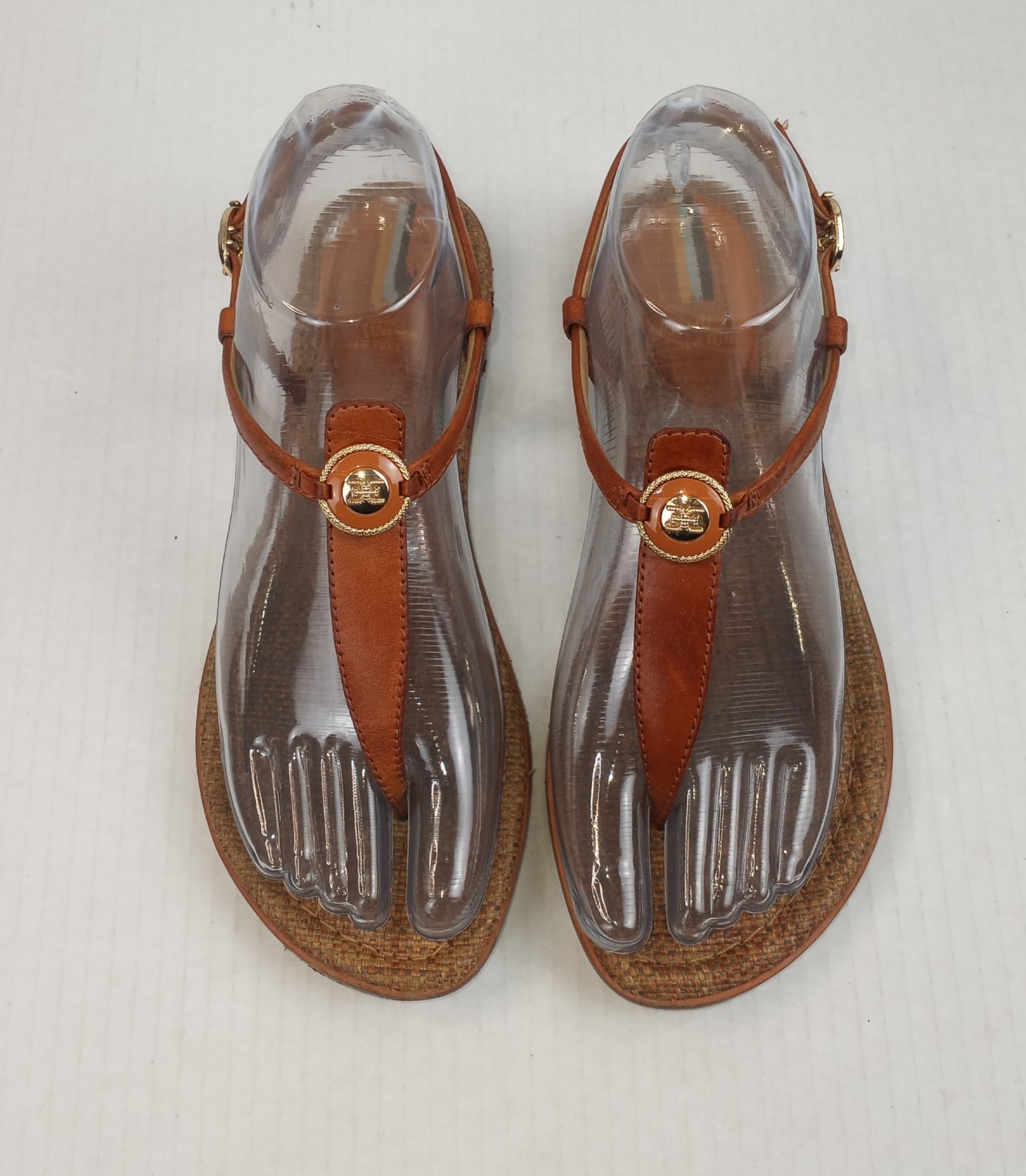 APL Sandali alla caviglia Sam Edelman Gigi Signet in pelle marrone 6 5