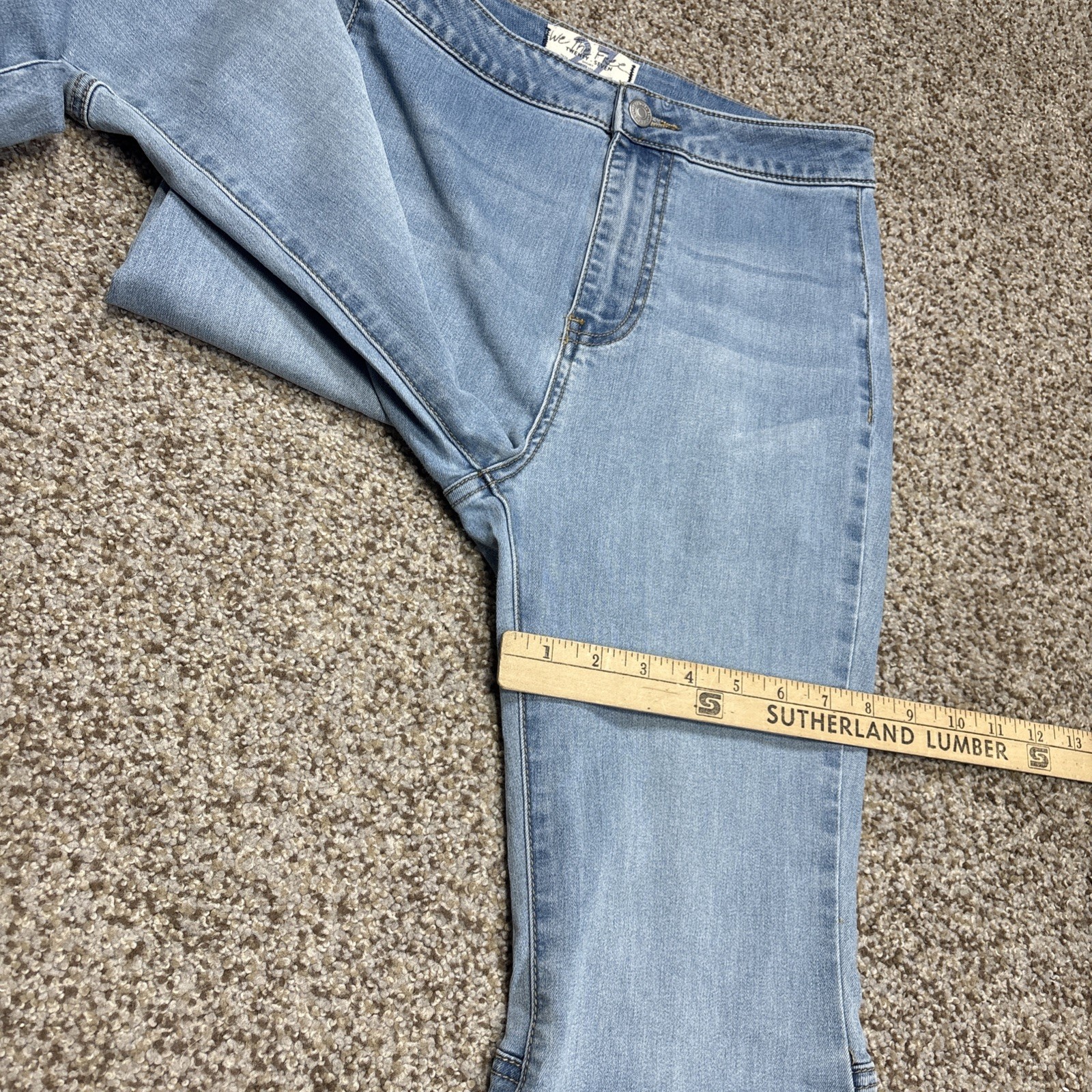 We The Free Women's Lightwashed Flare Bell Bottom Jeans High Rise 27 X 29 - View 11