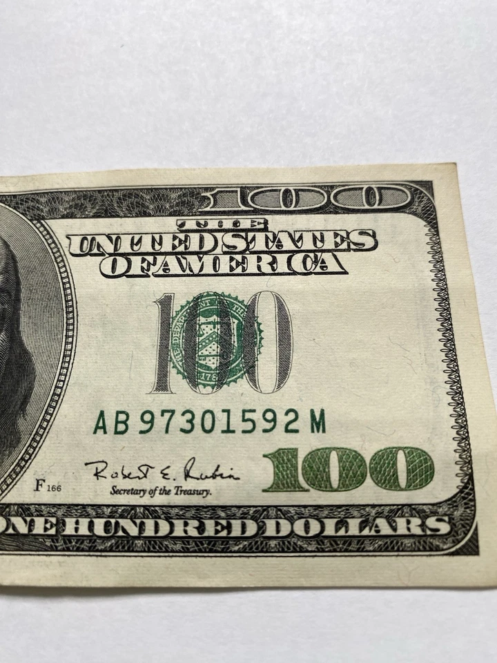 1998 $100 Bill (One Hundred Dollar Bill) - -VERY LIGHTLY CIRCULATED - Image 4 of 4