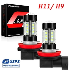 FOR Kia Sedona 2006-2018 H11 LED Fog Light Bulbs H8 Fog/Driving Kit 6000K White
