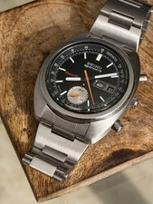 Seiko 6139-6012 Automatic Chronograph Bruce Lee Men's Watch Black Dial Vintage