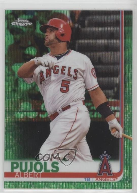 2019 Topps Chrome Green Wave Refractor 61/99 Albert Pujols #27 ni4