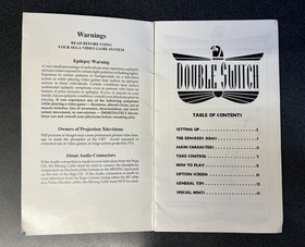Double Switch Instruction Booklet Manual Only Sega CD 1993