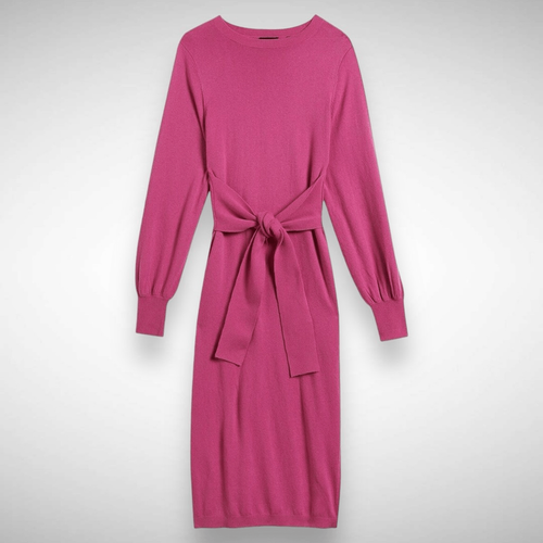 Ted Baker Essya Slouchy Long Sleeve Tie Waist sweater Midi Dress Size 1 Small - Picture 10 of 10