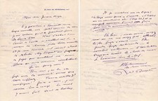NOVELIST Roland Dorgelès autograph letter signed