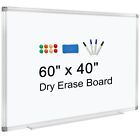 Dry Erase Board for Wall 60"x40" Aluminum Presentation Magnetic Whiteboard wi.