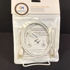 Cable Matters Gold Plated Mini Display Port Cable 3 ft NEW
