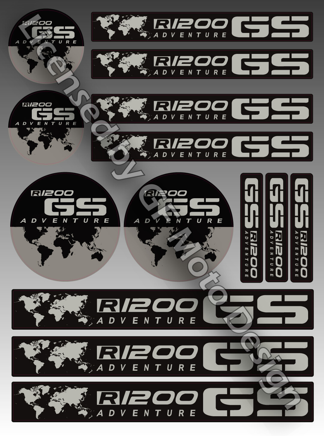 Adventure Motorcycle BMW R1200 GS Decal Motorrad 14 Sticker R1200gs ...