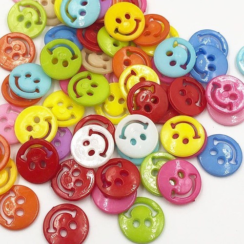 100Pcs 2 Holes Resin Buttons Assorted Shapes Craft Accessories DIY Garment Decor - Picture 28 of 48