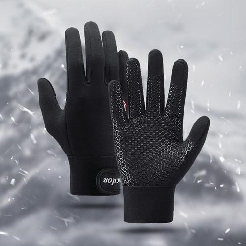 Winter Touch Screen Full Finger Gloves Men Women Cold Weather Windproof Ski Warm - Picture 1 of 13