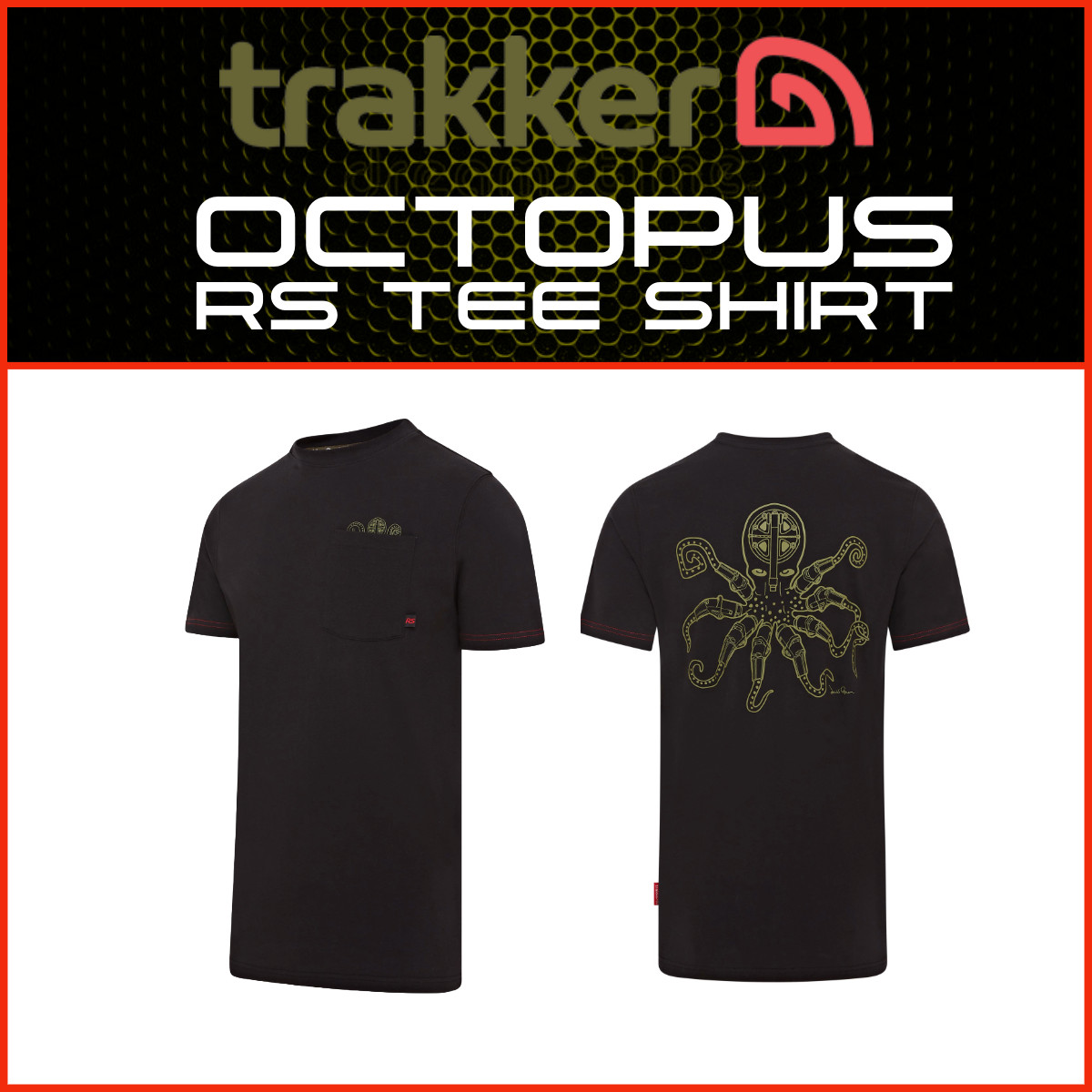 TRAKKER OCTOPUS RS TEE SHIRT - ALL SIZES | NEW - CARP FISHING CLOTHING RANGE