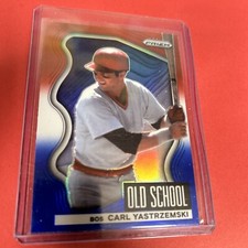 2022 Panini Prizm Red White Blue Old School #OS-8 Carl Yastrzemski Red Sox