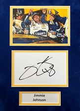 Jimmie Johnson Hand Signed A4 Mounted Photo Display Nascar Autograph